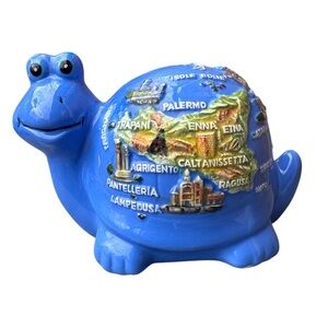 Sicilian Blue Turtle with Map Design from Italy